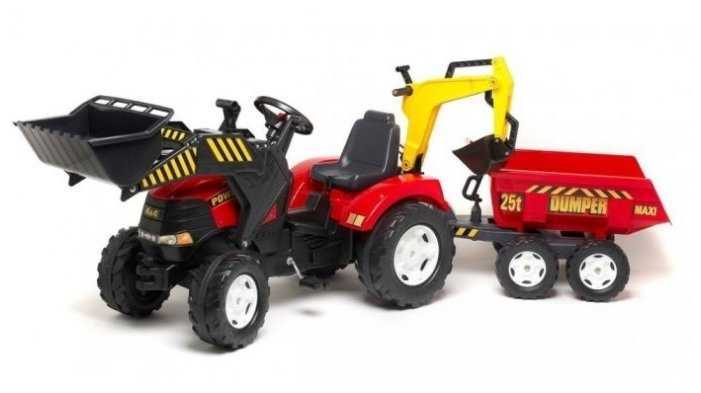 Веломобиль Falk Трактор-экскаватор с прицепом 1000W/1005W/1002W