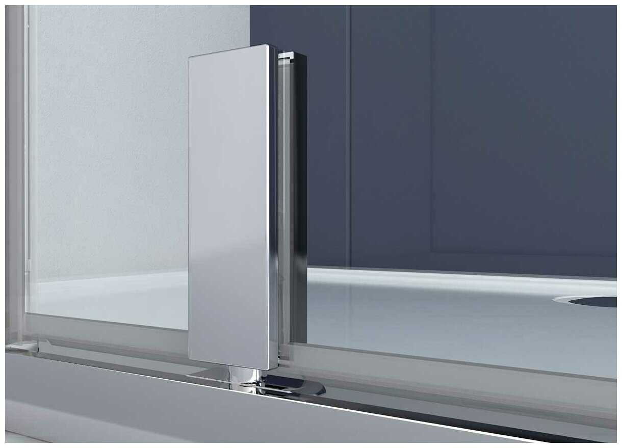 Душевой уголок Vincea Penta VSP-3P100CLB, 1000*1000, черный, стекло прозрачное фотография 4