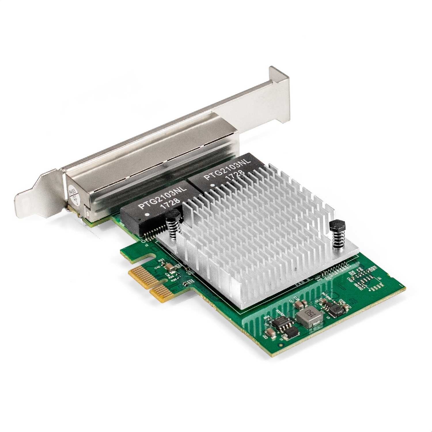 Сетевой адаптер ExeGate EXE-564 [PCI-E x1 v2.0, 4xRJ45, UTP 10/100/1000Mbps, Realtek Chipset RTL8111H+ASM1184e] [EX296211RUS] фотография 1