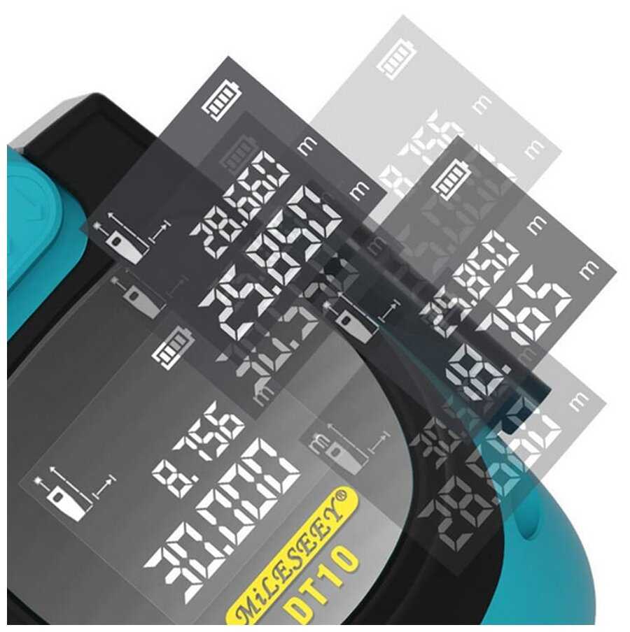 Лазерный дальномер Mileseey Laser Ranging Tape Measure DT10 40 м фотография 4