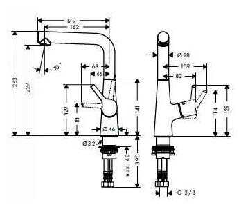 Смеситель для раковины (умывальника) hansgrohe Talis S 72105000, рычажный фотография 2
