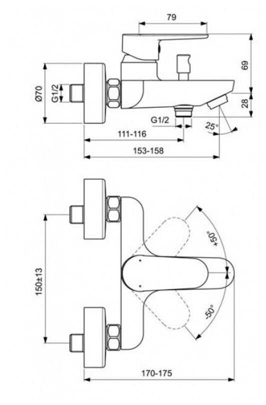 Смеситель Ideal Standard BC500AA фотография 7
