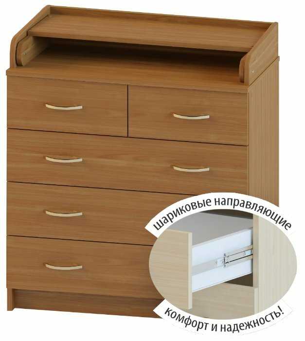 Пеленальный комод Атон Мебель Сириус 80/5 ЛДСП фотография 14