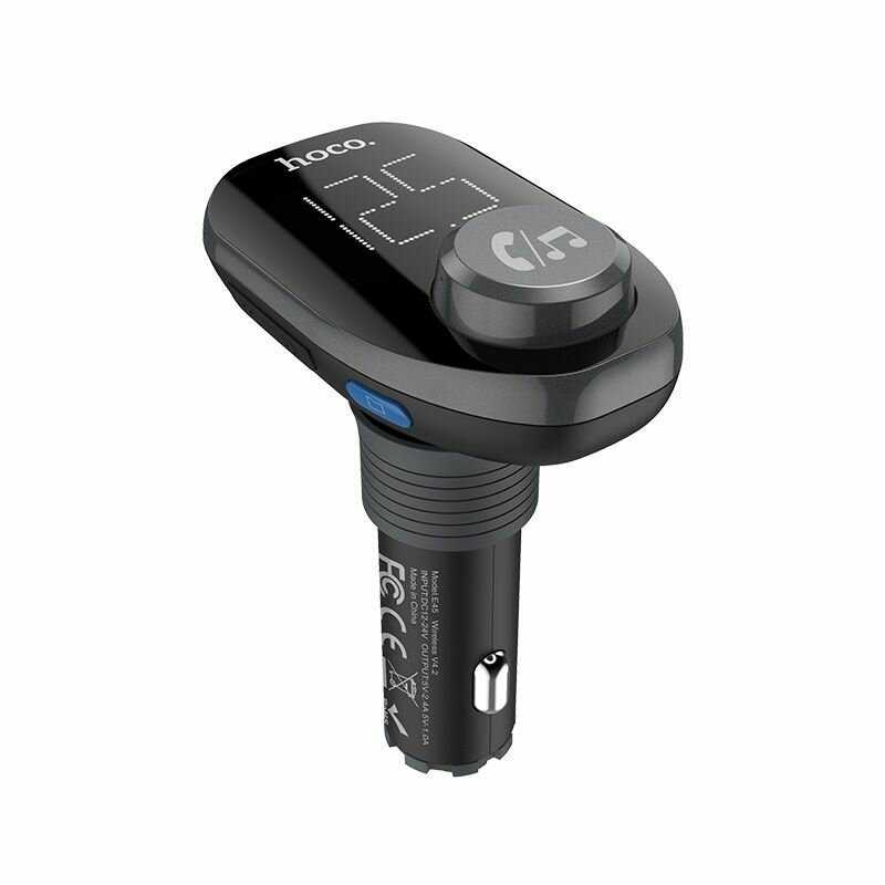 Автомобильный FM модулятор HOCO E45 (2USB/1A-2.4A/TF)