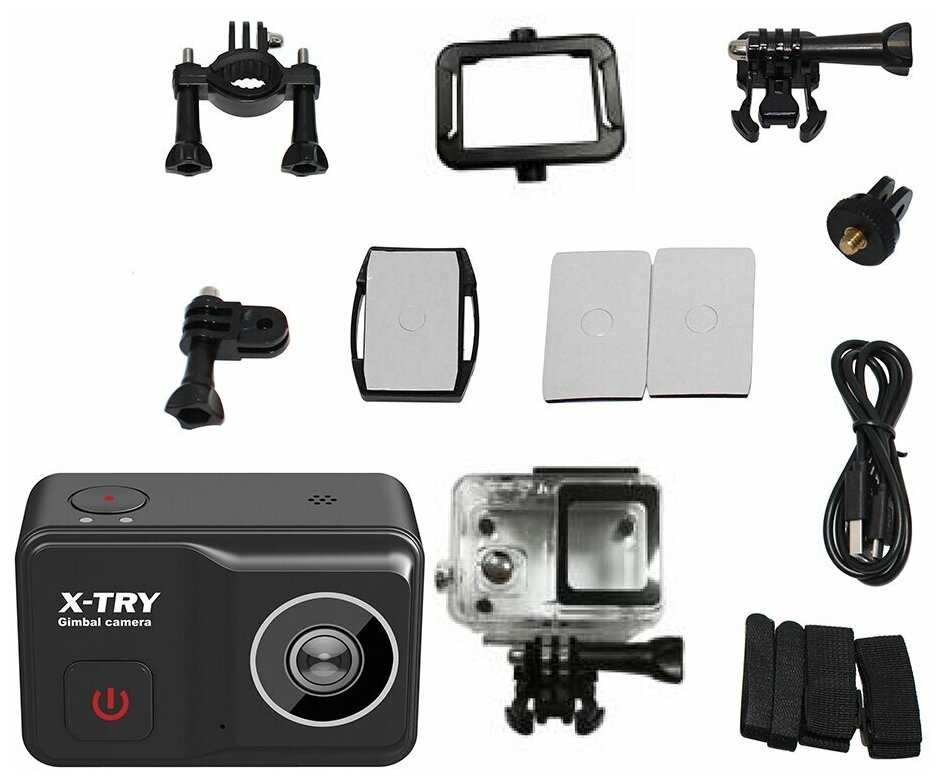 Экшн-камера X-Try XTC500 Gimbal Real 4K/60FPS WDR Wi-Fi Standart