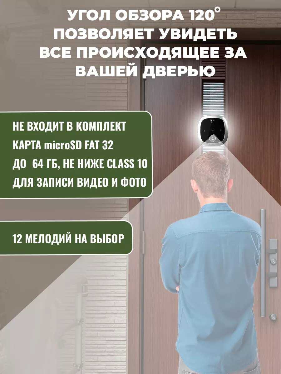 Видеоглазок Видеоглазок для входной двери и квартиры с записью с камеры фотография 6