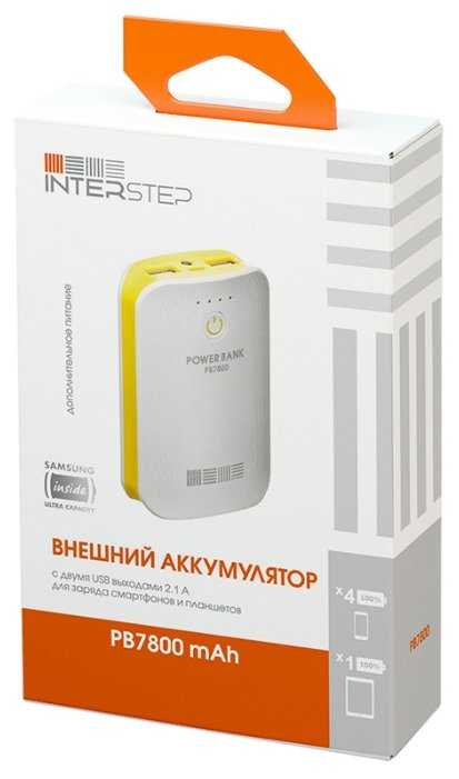 Портативный аккумулятор INTERSTEP PB7800 фотография 2