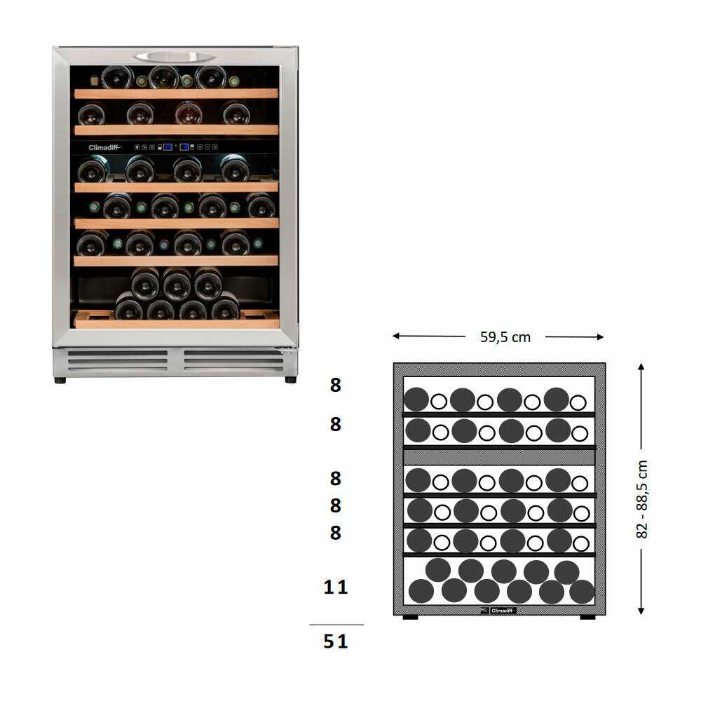 Винный шкаф Climadiff CBU51D1X фотография 5