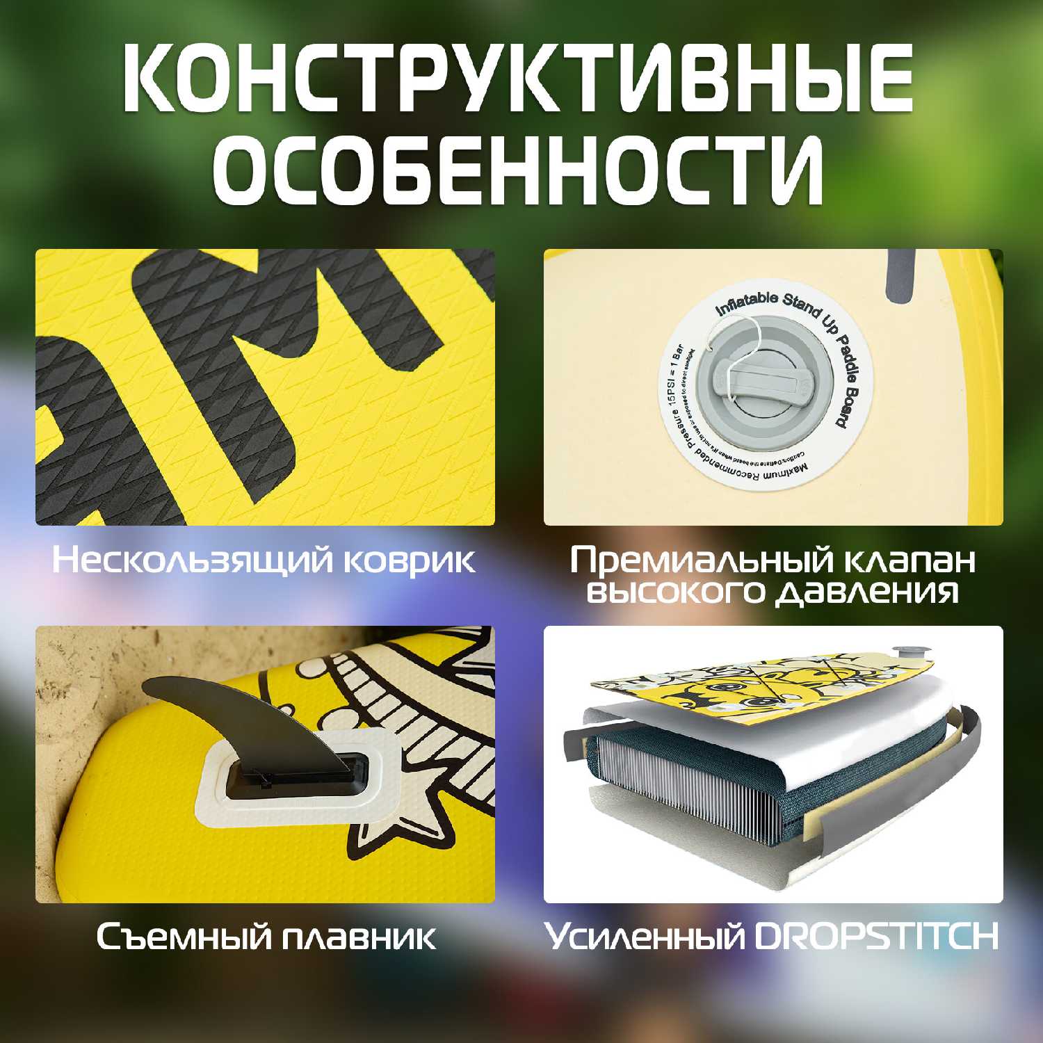 Сапборд надувная SUP доска (366х84х15 см) фотография 13