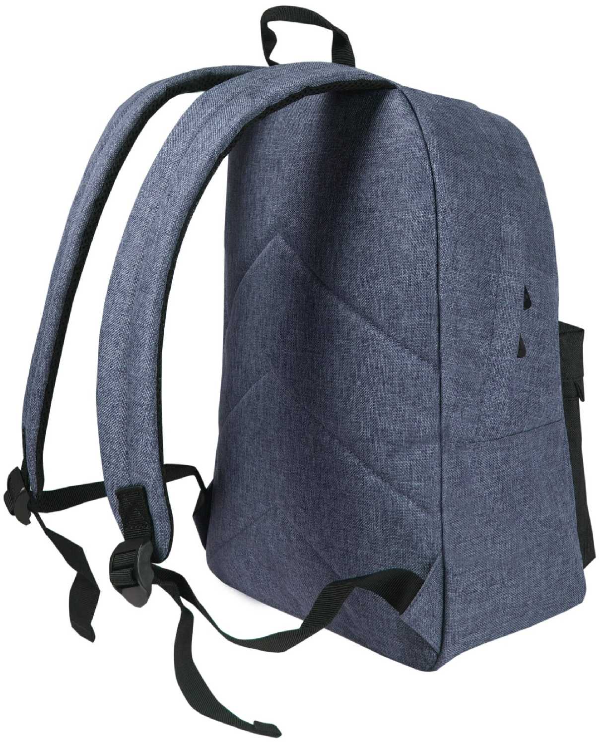 Влагозащитный рюкзак TORBER GRAFFI T8965-BLK-BRW, черный с карманом коричневого цвета 17 л фотография 2
