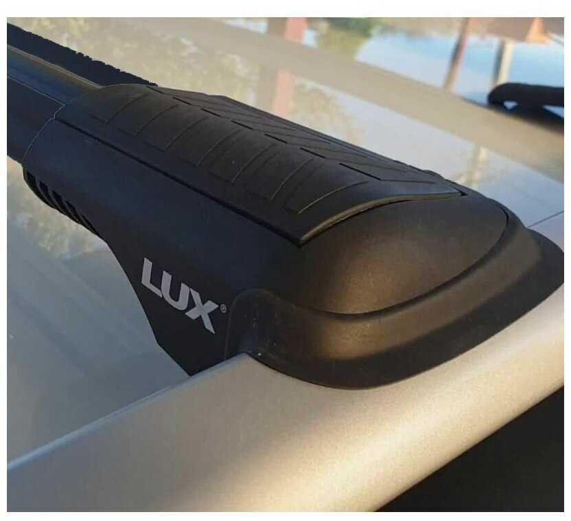 Багажник на крышу LUX Хантер черные крыловидные дуги L55-B, на Мерседес GLS X166 2016-2019, LH171B фотография 4