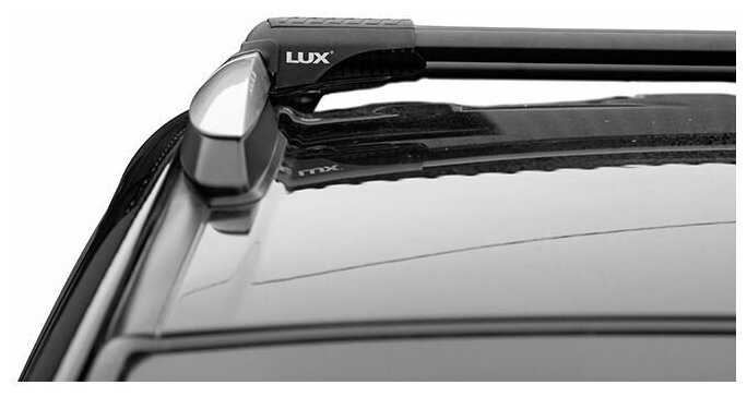Багажник на крышу LUX Хантер черные крыловидные дуги L55-B, на Мерседес GLS X166 2016-2019, LH171B фотография 5