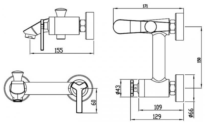 Смеситель Bravat F673107C-01 фотография 5