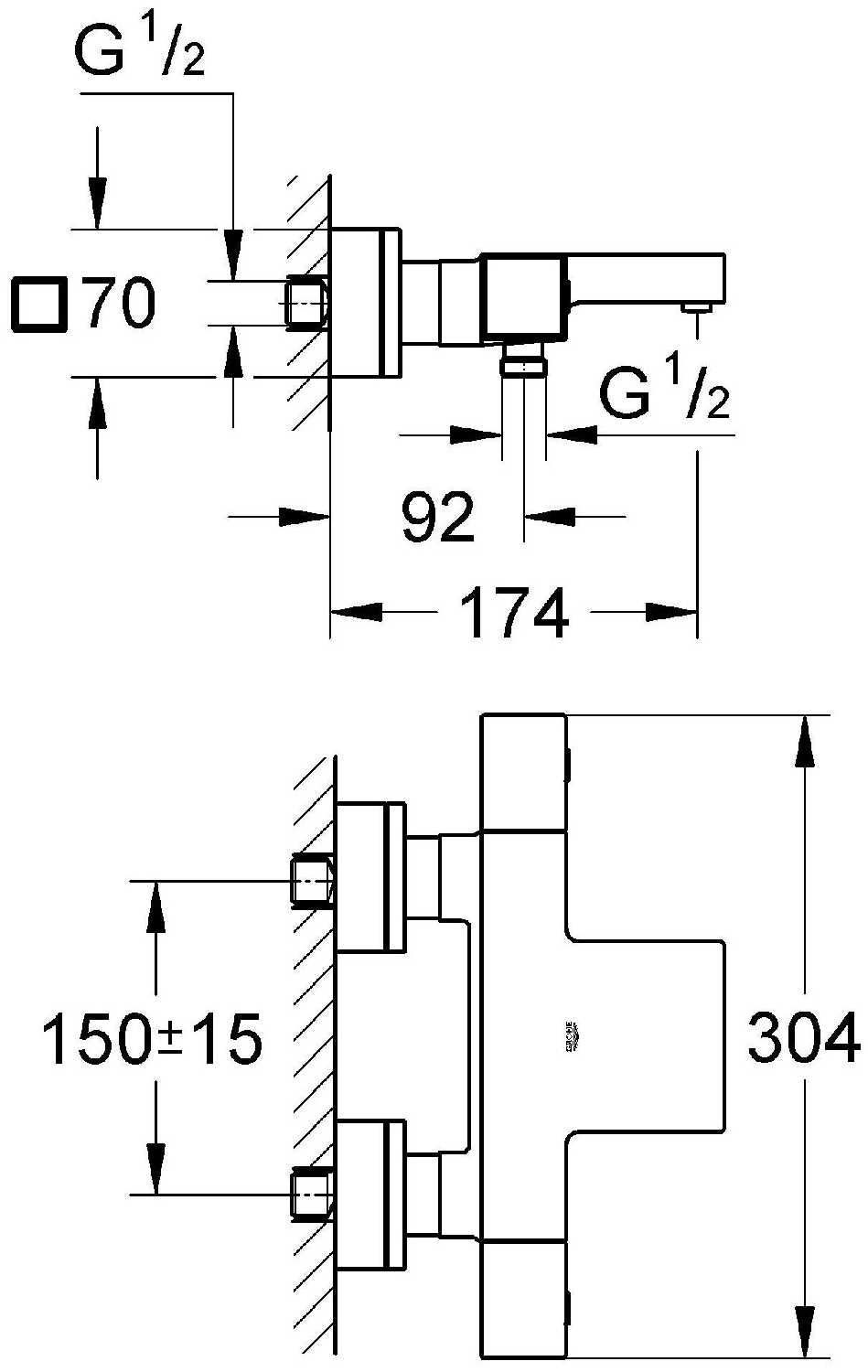 Термостат для раковины (умывальника) Grohe Grohtherm cube 34497000, рычажный фотография 7