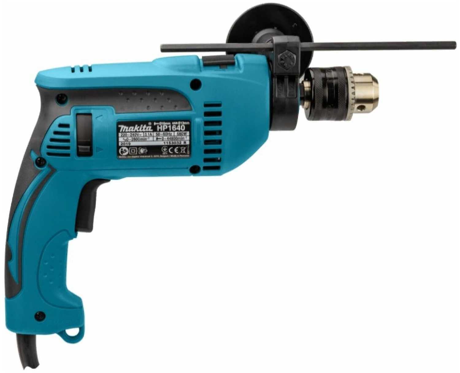 Дрель ударная Makita HP1640X4, 680 Вт фотография 2