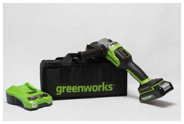 Аккумуляторная УШМ Greenworks GD24AG (3200207) фотография 16