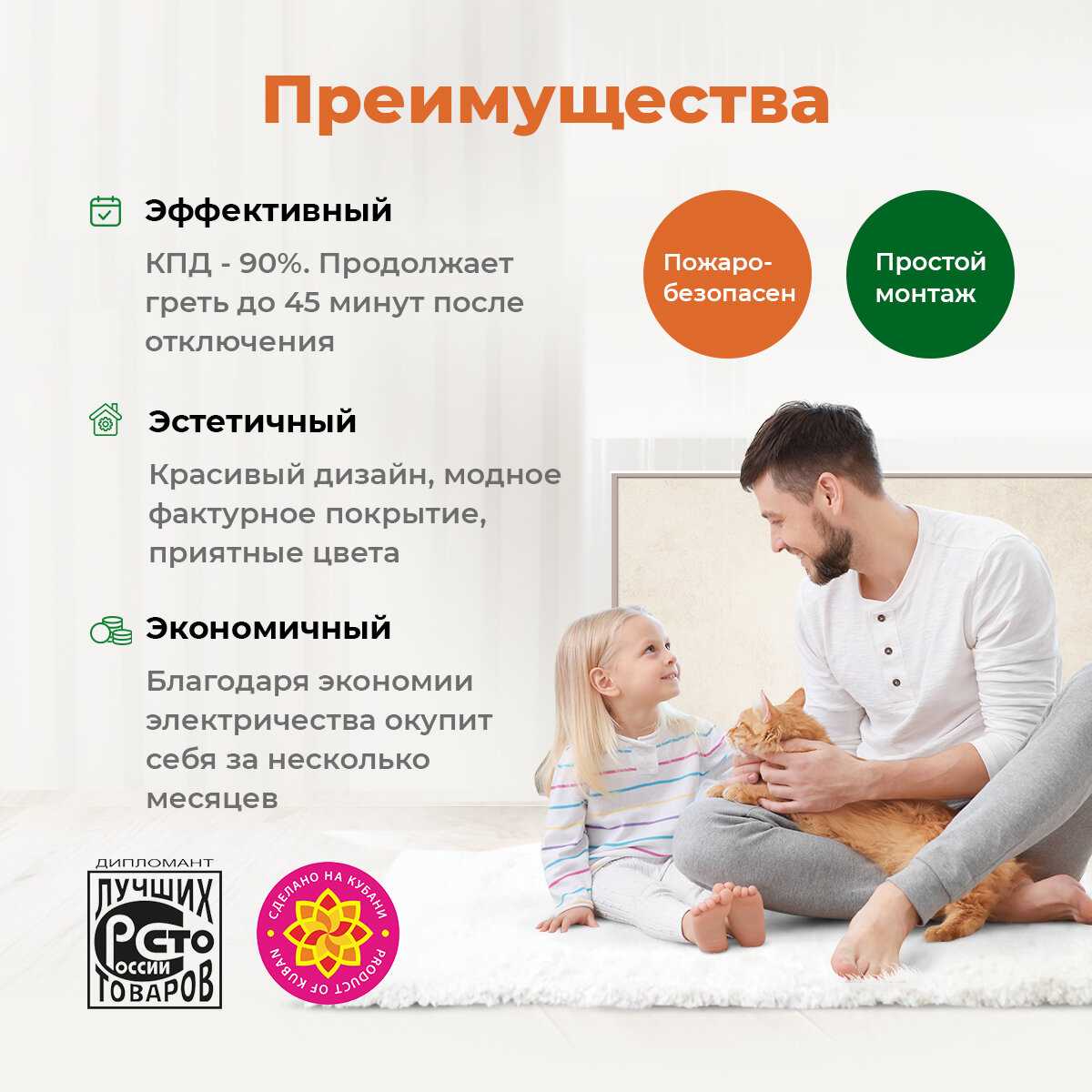 Керамический обогреватель Никатэн 200 Вт фотография 1