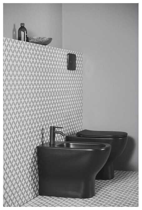 Смеситель для биде Ideal Standard CERALINE с донным клапаном черный матовый BC197XG фотография 7