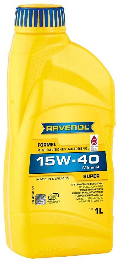 Минеральное моторное масло RAVENOL Formel Super SAE 15W-40