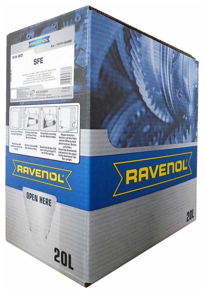Синтетическое моторное масло RAVENOL Super Fuel Economy SFE SAE 5W-20 фотография 4