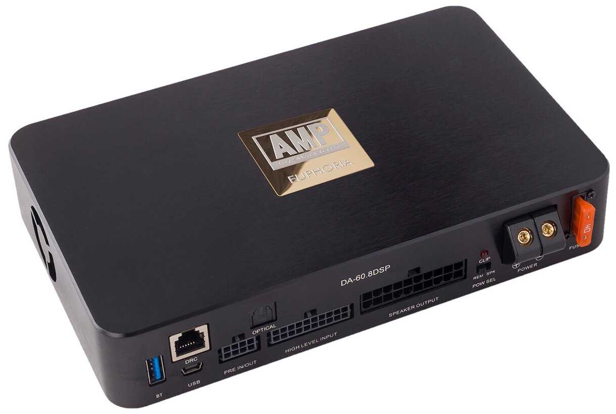 Усилитель автомобильный AMP by A.Vakhtin DA-60.8DSP EUPHORIA 8 канальный со встроенным 10кан DSP 8x60)