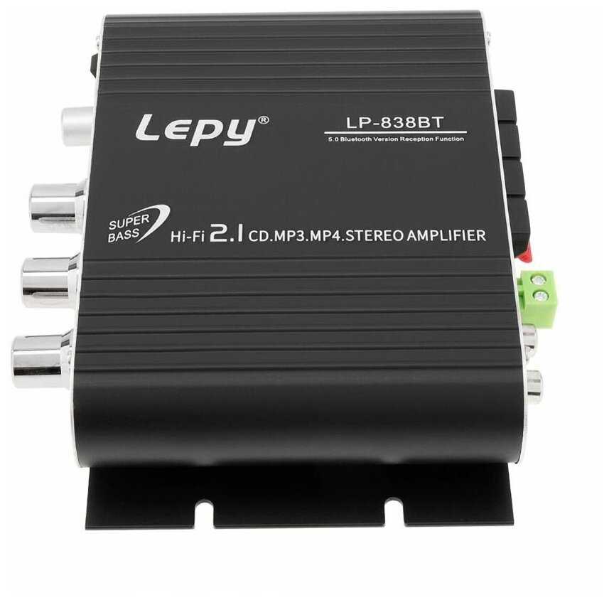 Hi-Fi Усилитель мощности Lepy LP-838BT Bluetooth 5.0 2.1 канала фотография 7