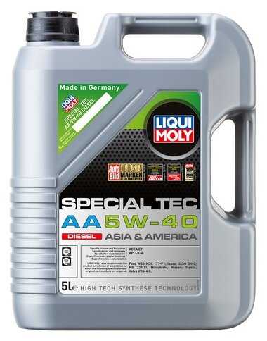 HC-синтетическое моторное масло LIQUI MOLY Special Tec AA Diesel 5W-40 фотография 1