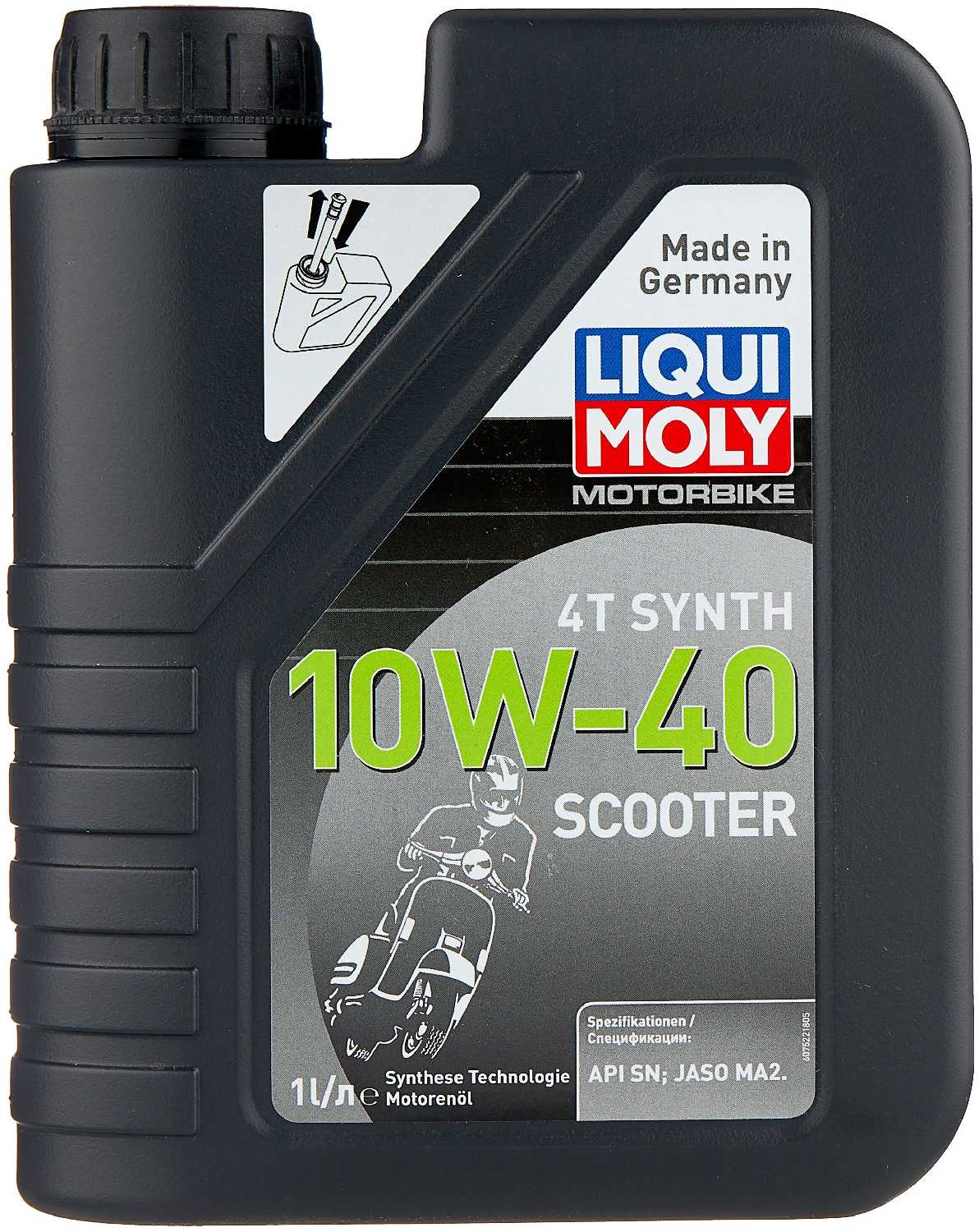 Синтетическое моторное масло LIQUI MOLY Scooter Motoroil Synth 4T 10W-40