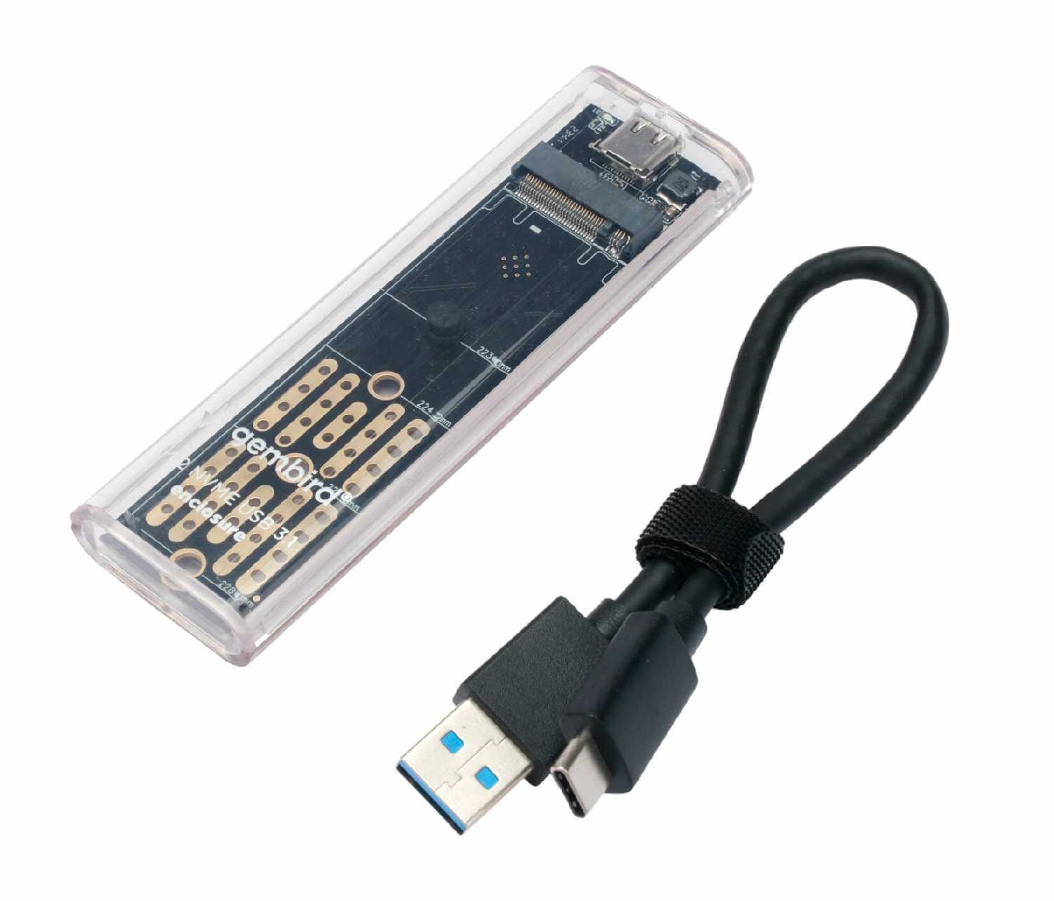 Внешний корпус Gembird Transparent (EEM2-NVME-2) фотография 3