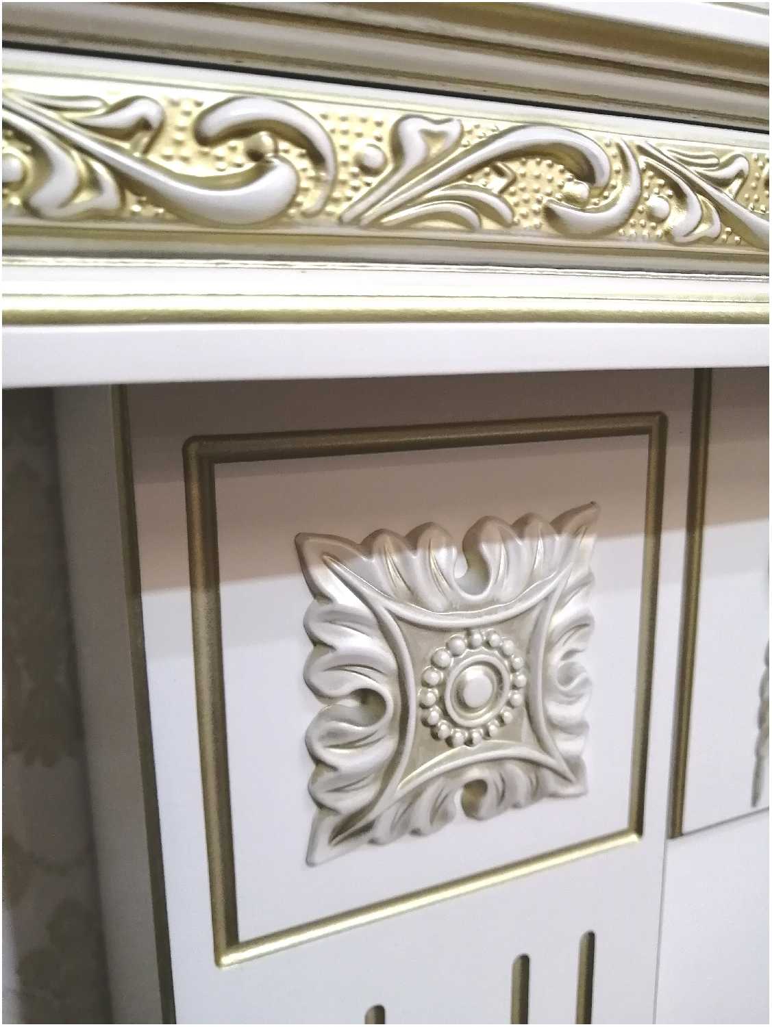 Электрокамин Cold Fire Lantana бежевый с очагом RealFlame Majestik s LUX Black фотография 1