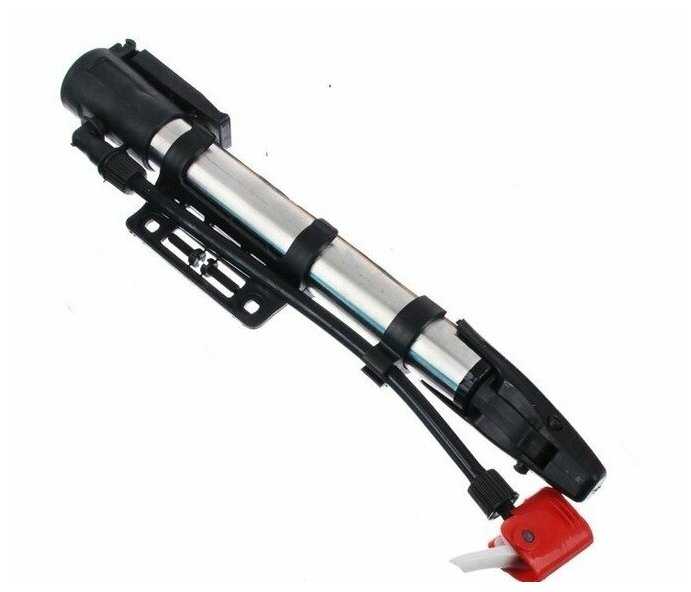 SILAPRO Насос велосипедный (шредер, преста) , 32,5 2,7см, пластик, металл, цвет красный фотография 2