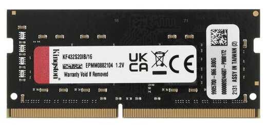 Оперативная память Kingston FURY Impact 16 ГБ DDR4 SODIMM (KF432S20IB/16) фотография 1