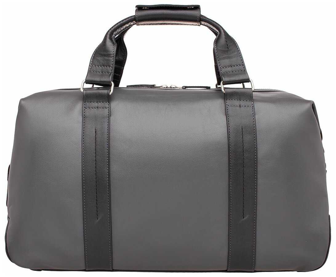Кожаная дорожно-спортивная сумка Lakestone Woodstock Grey/Black фотография 3