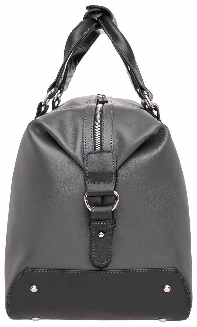 Кожаная дорожно-спортивная сумка Lakestone Woodstock Grey/Black фотография 4