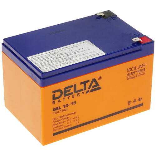 Аккумуляторная батарея DELTA Battery GEL 12-15 (12В) фотография 10