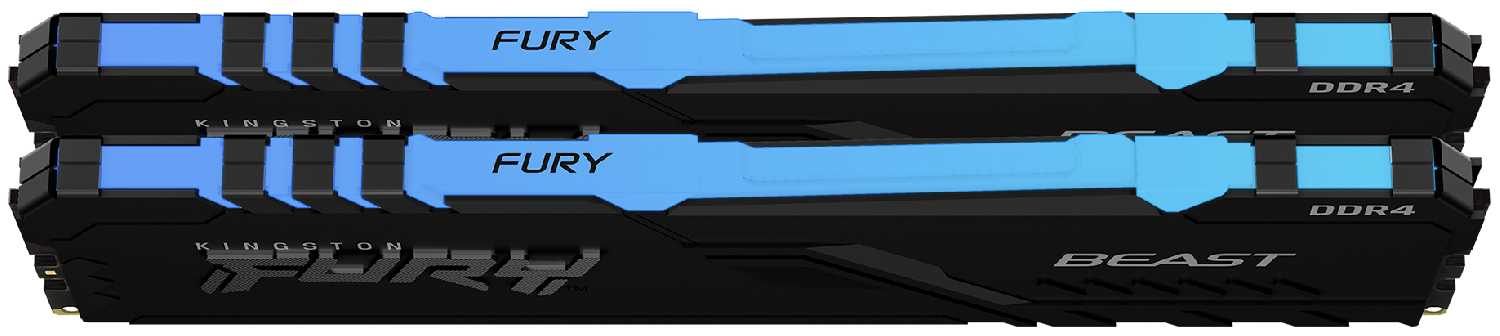 Оперативная память Kingston FURY Beast RGB 16 ГБ DDR4 DIMM CL19 KF437C19BBAK2/16 фотография 2