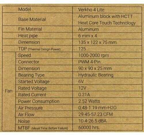 Кулер для процессора AeroCool Verkho 4 Lite фотография 12