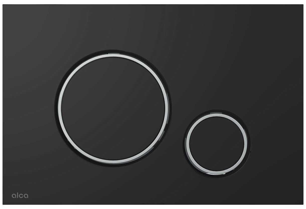 Кнопка управления для скрытых систем инсталляции, черный-мат/хром-глянец, M778