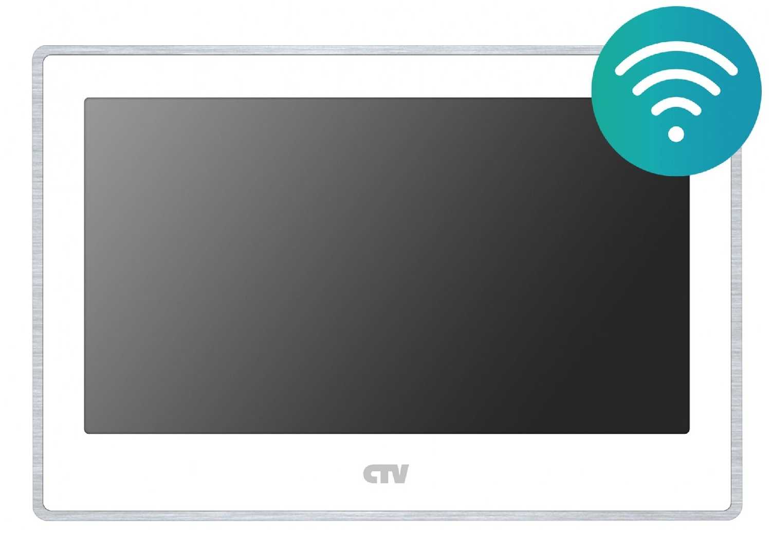 CTV-M5702 W Монитор видеодомофона с Wi-Fi в белом корпусе фотография 2