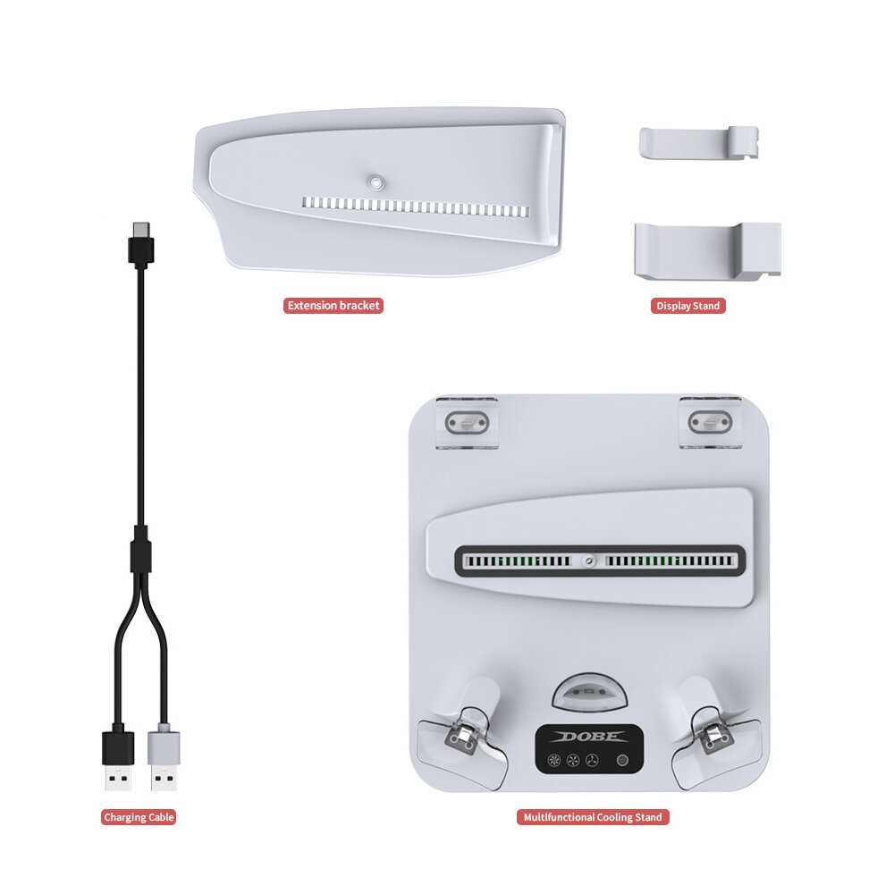 Док-станция DOBE TP5-3550 [PS5/PS5 Slim, зарядка для геймпадов и VR2 Sense] фотография 2