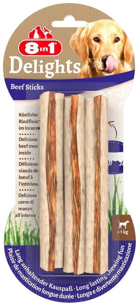 Лакомство для собак 8 In 1 Beef Sticks (13 см)