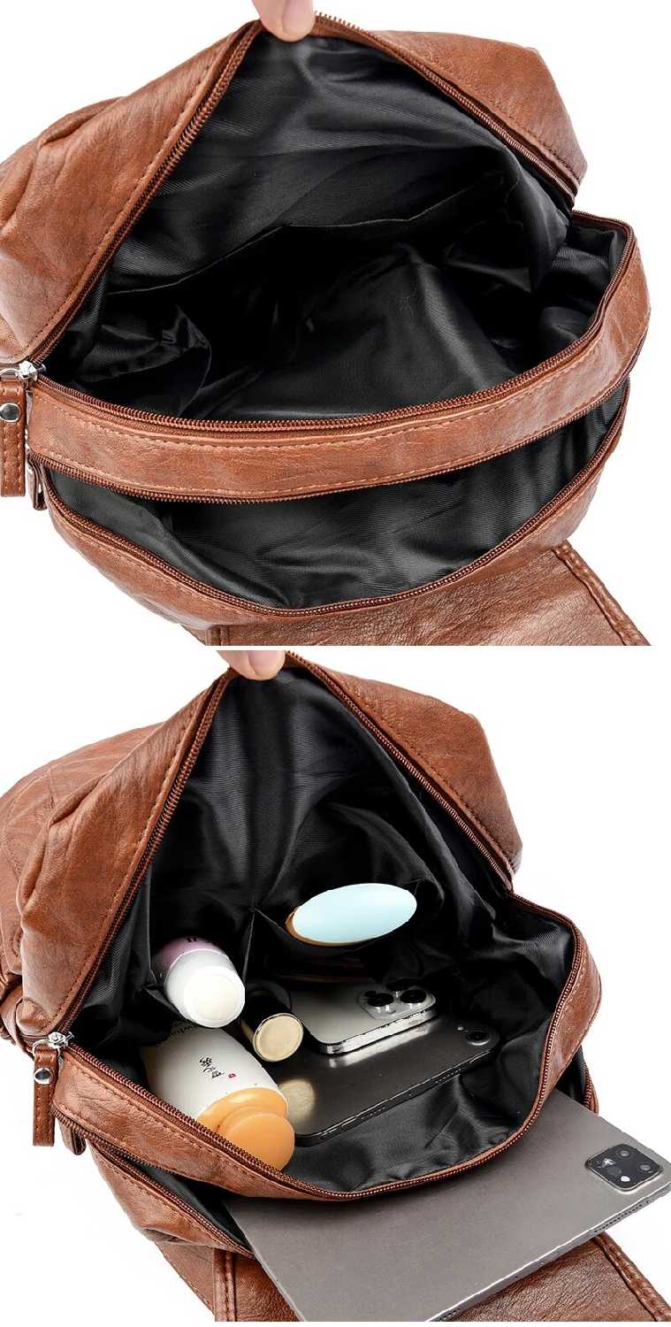 Роскошный женский кожаный рюкзак LANYIBAIGE фотография 18