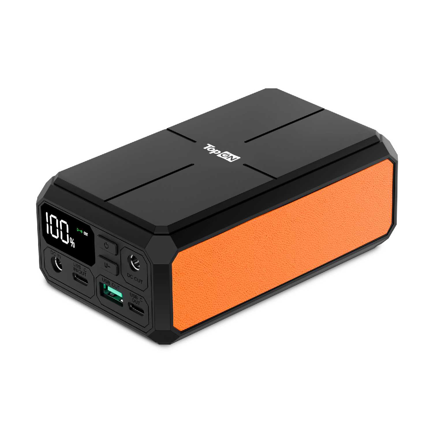 Внешний аккумулятор TopON TOP-MAX3 30000mAh (111Wh) Type-C1 PD 100W, Type-C2 PPS 27W, USB 22.5W, DC 12V-24V 84W, Qi 10W