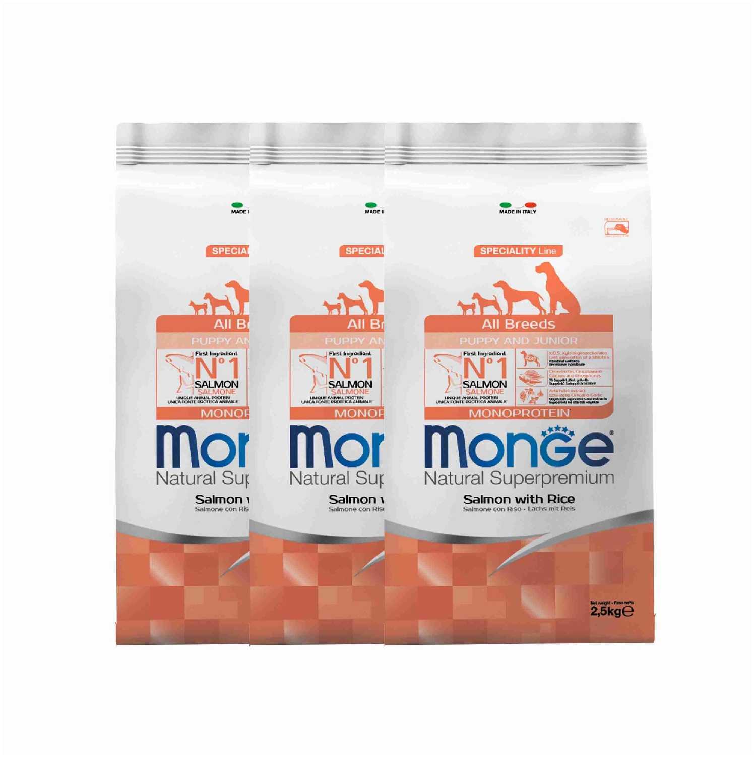 Корм для щенков Monge Speciality line (лосось, с рисом) фотография 10