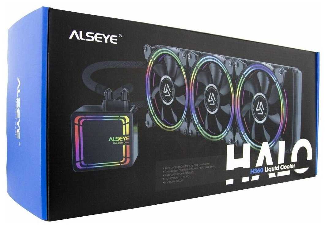 Система водяного охлаждения для процессора ALSEYE HALO AIO Liquid Cooler H360 фотография 3