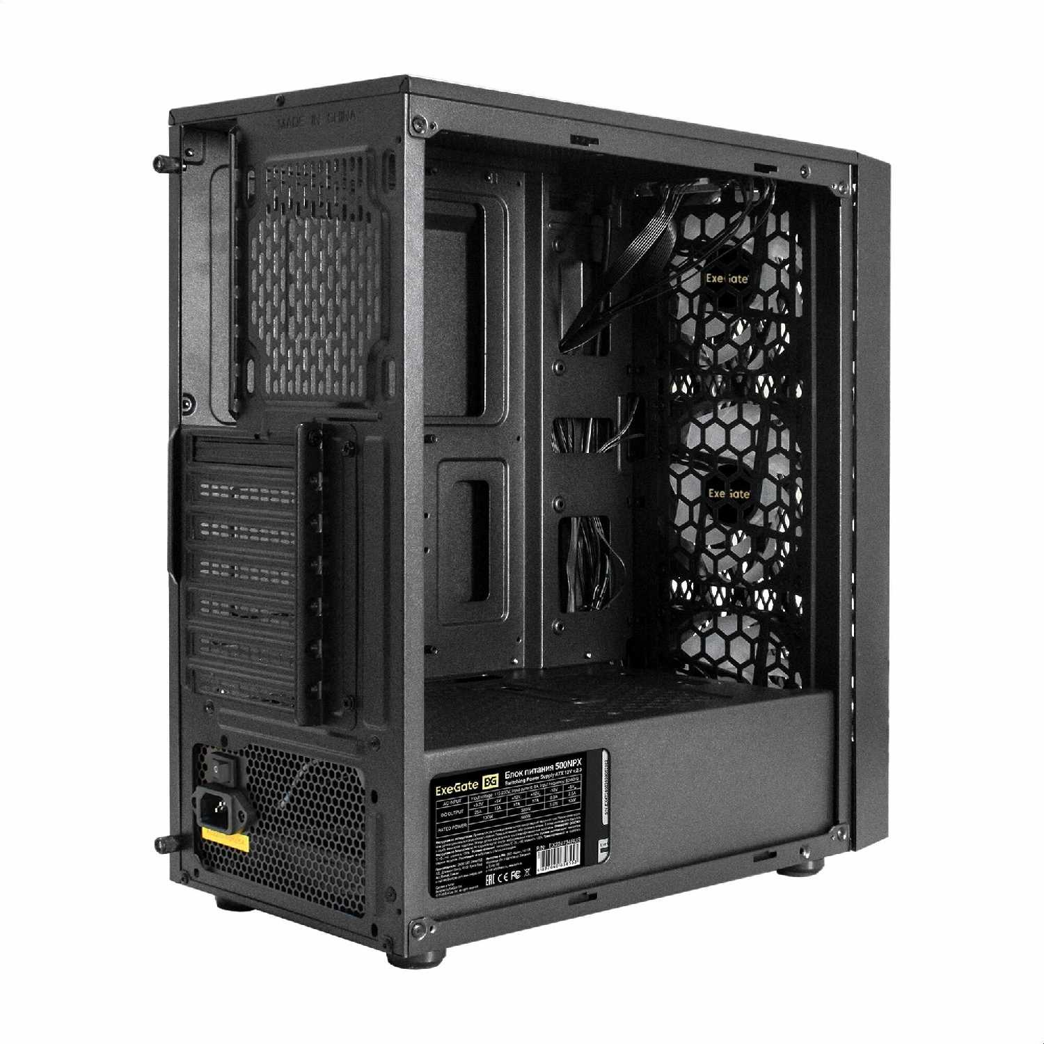 Корпус ExeGate EVO-8243-NPX500 (ATX, БП 500NPX с вент 12 см, 2USB+1USB3.0) (EX293017RUS) фотография 1