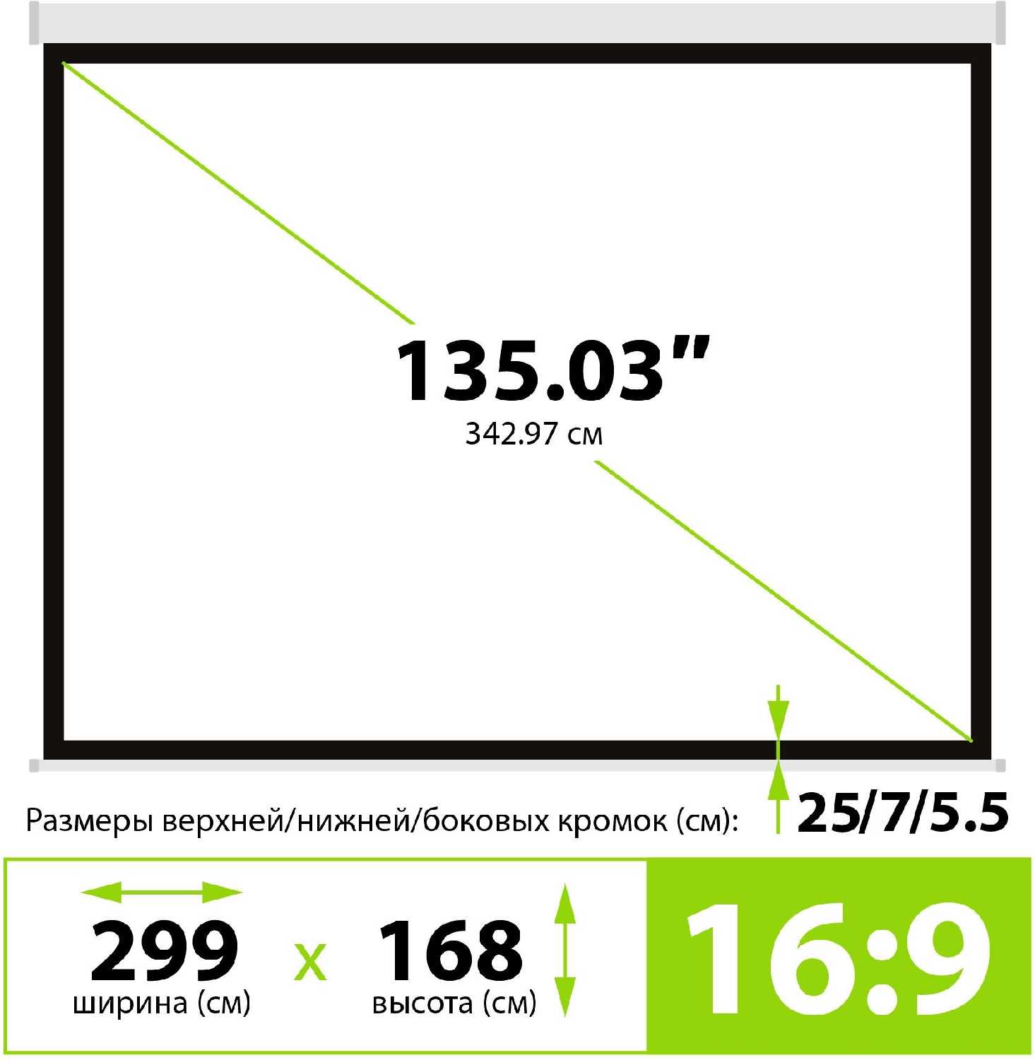 Рулонный cactus Wallscreen (CS-PSW-168x299) фотография 3