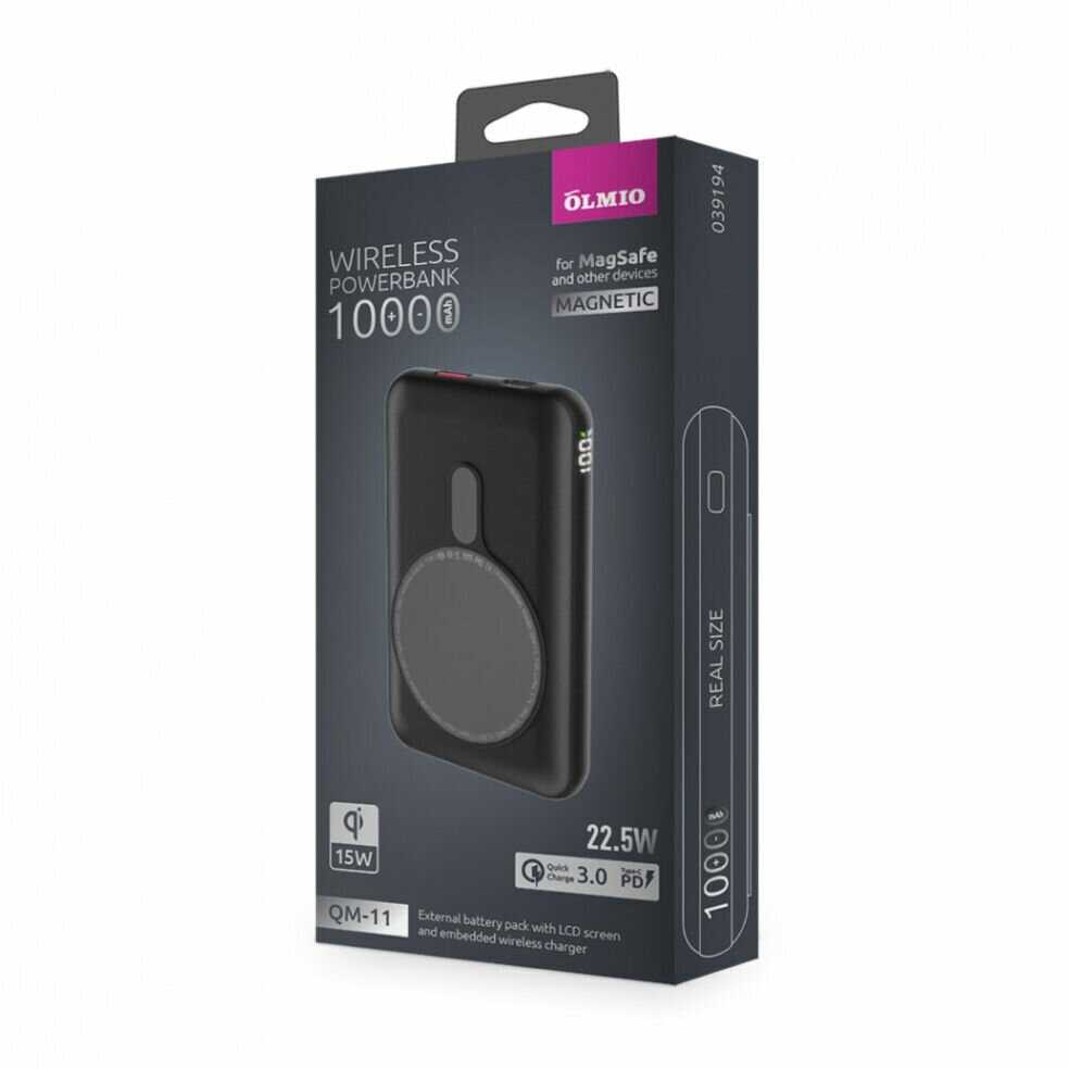 Портативное зарядное устройство Olmio QM-11 (10000mAh) фотография 4