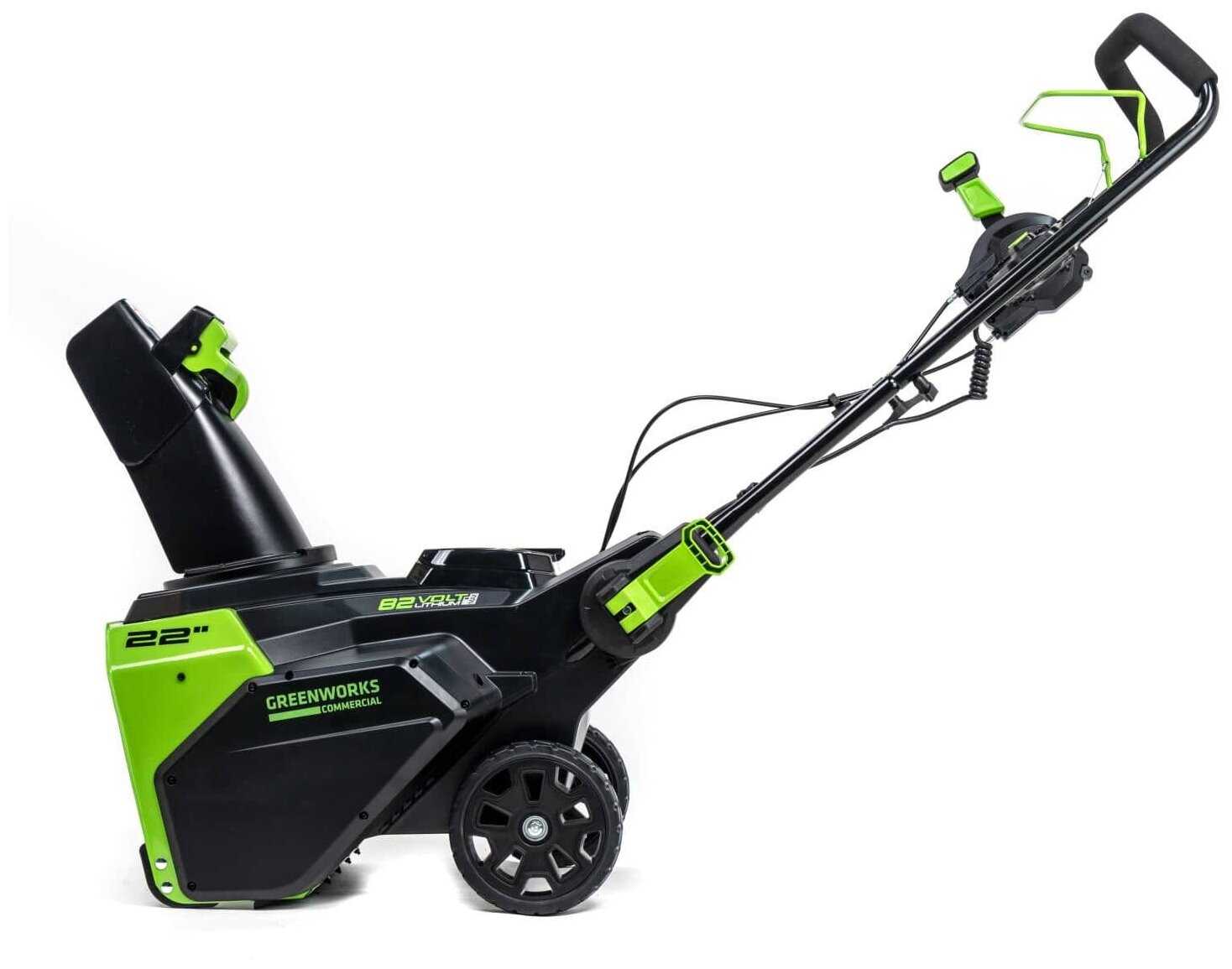 Снегоуборщик аккумуляторный Greenworks GD82ST с аккумулятором 5 А.ч, 82 В, 5мА·ч фотография 3