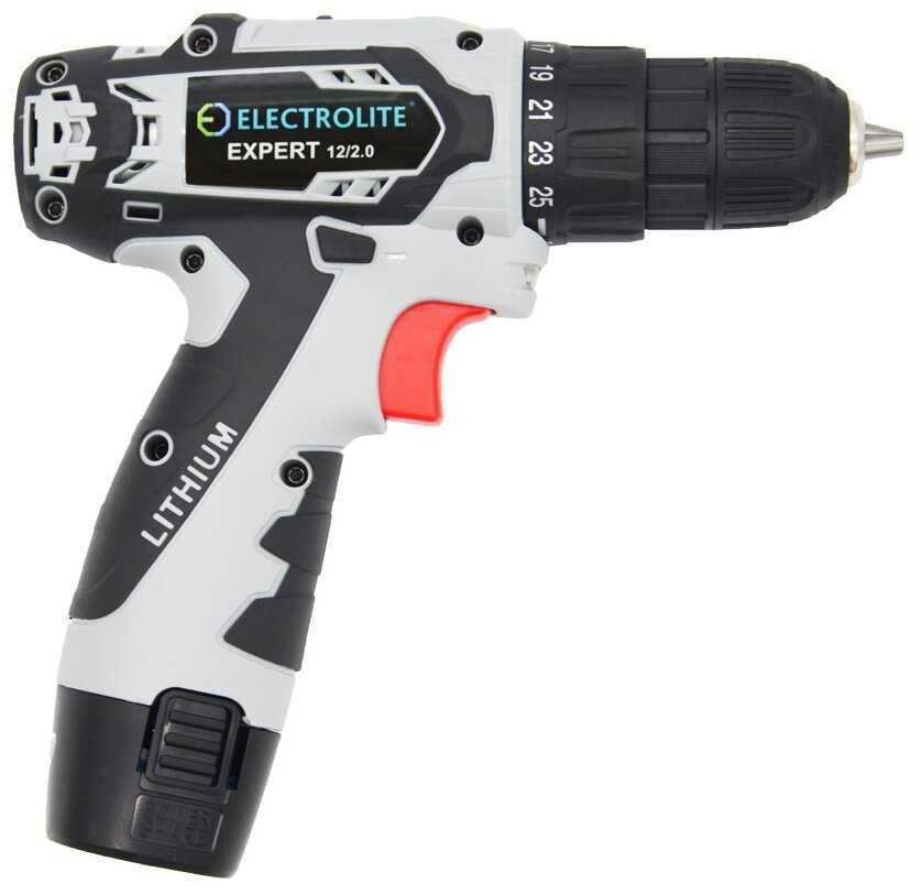 Аккумуляторная дрель-шуруповерт Electrolite Expert 12/2.0